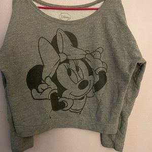 Disney Brand Minnie Mouse Cropped Sweatshirt- XL